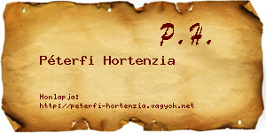 Péterfi Hortenzia névjegykártya