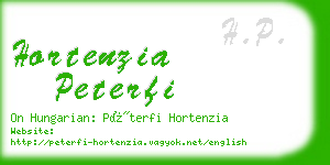 hortenzia peterfi business card